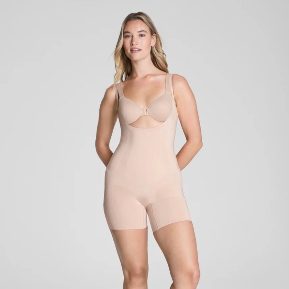 Spanx | Spanxsculpt Oncore‎ Open Bust Mid Thigh Bodysuit Size 1X